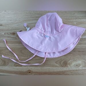 Ruffle Butts- 6-12 months pink, swim hat. Gently used.